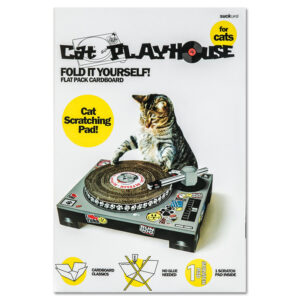 Cat playhouse DJ decks scratch pad