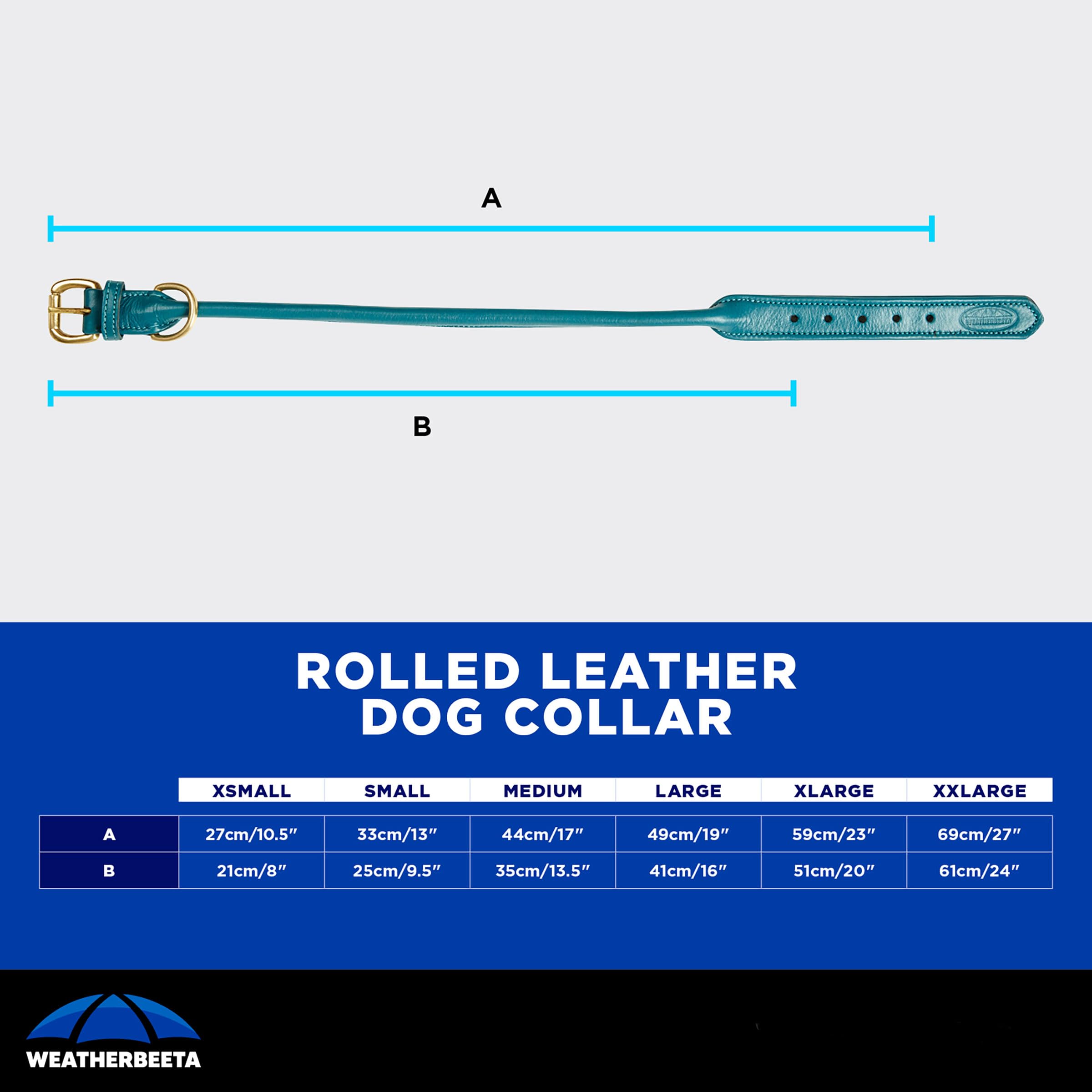 weatherbeeta Rolled leather dog collar - Image 3